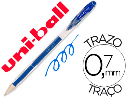 Lapicero blanco tinta gel uni ball