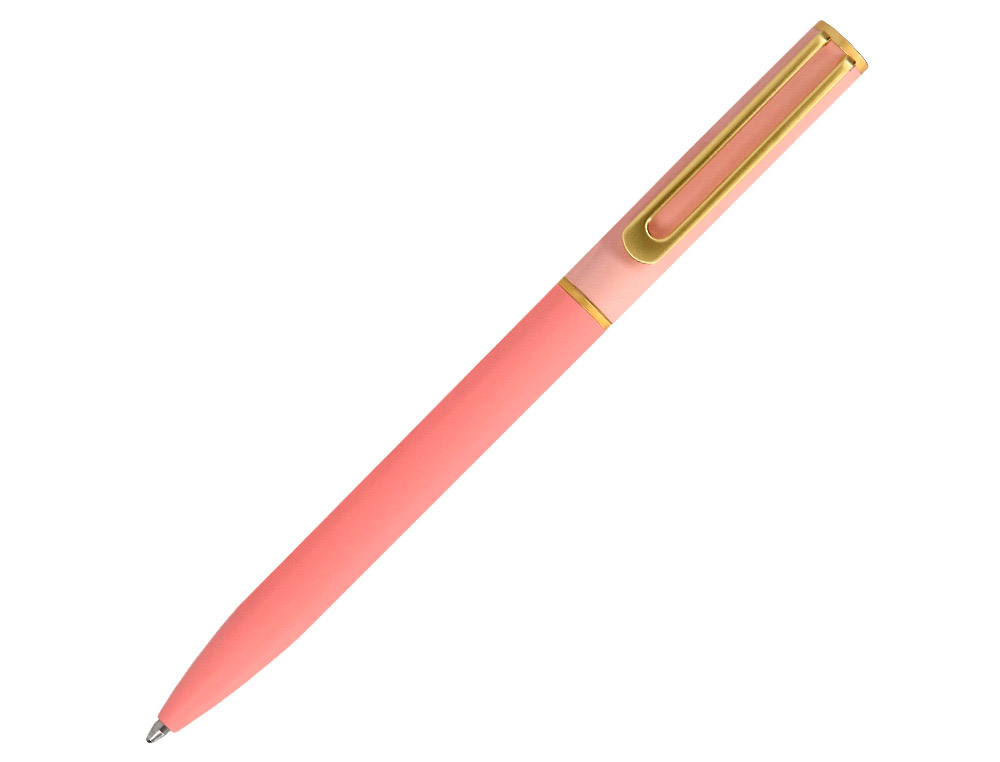 BOLIGRAFO BELIUS BARI SET CON 2 BOLIGRAFOS COLOR ROSA PUNTA 1 MM TINTA AZUL EN CAJA DE REGALO